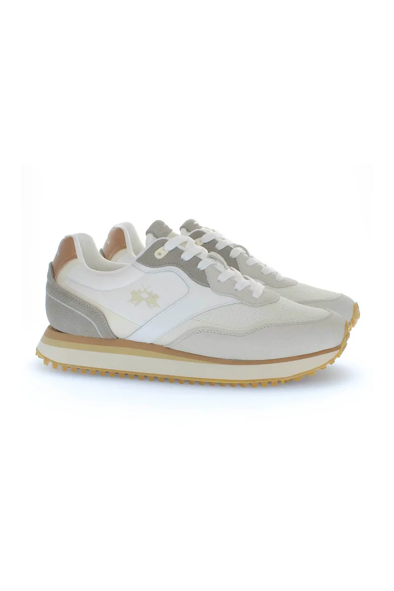 La Martina ανδρικά sneakers με λογότυπο - LFM261060-A60E9 Γκρι Ανοιχτό