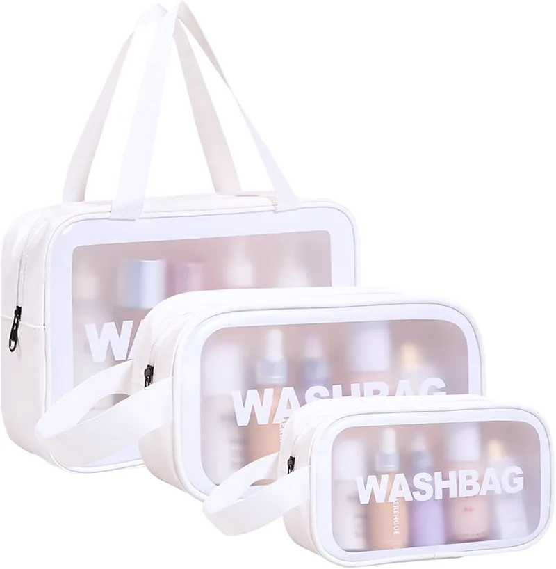 Set of 3 Travel Bags - Σετ Νεσεσέρ 3τμχ White
