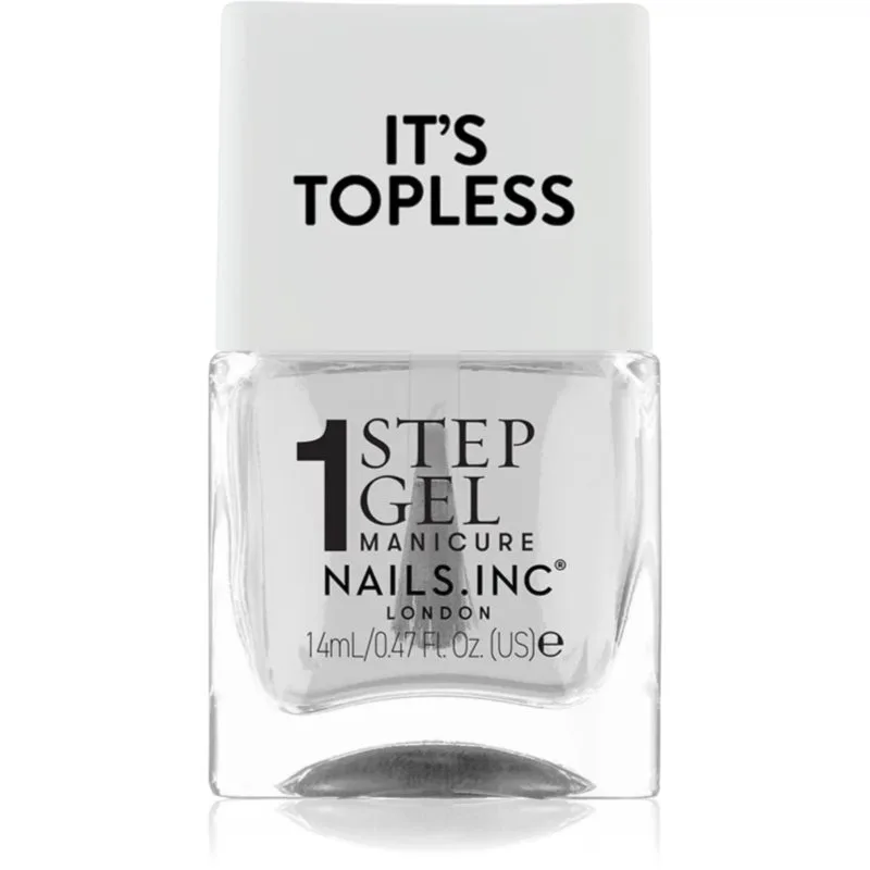 Nails Inc. It’s Topless τζελ βερνίκι νυχιών για μακρόχρονη επίδραση απόχρωση Mia 14 ml