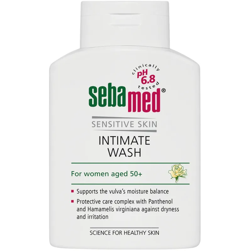 Sebamed Feminine Intimate Wash pH 6.8 for Women Aged 50+, Υγρό Καθαρισμού της Ευαίσθητης Περιοχής για Γυναίκες Μετά την Εμμηνόπαυση 200ml