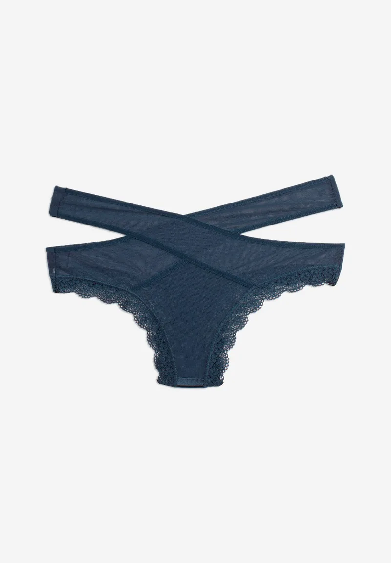 Σλιπ Cottonhill ψηλόμεσο Satin Love CH4475-Πετρόλ