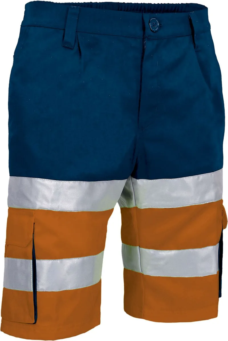 Hi-Vis βερμούδα BRANDON Valento BEVABRANM Fluo Orange-Orion Navy Blue