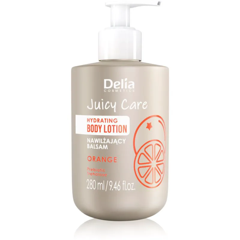 Delia Cosmetics Juicy Care Πορτοκαλί ενυδατικό γαλάκτωμα σώματος 280 ml