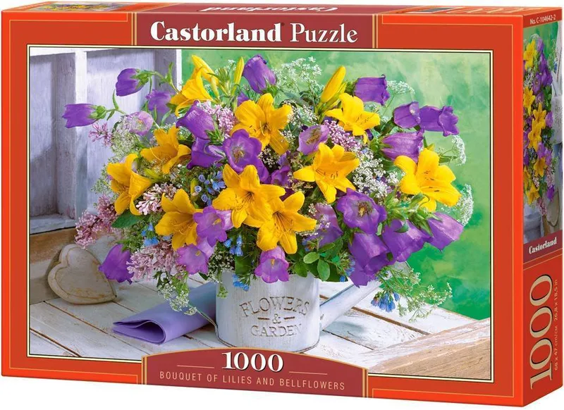 BOUQUET OF LILIES AND BELLFLOWERS CASTORLAND 1000 ΚΟΜΜΑΤΙΑ