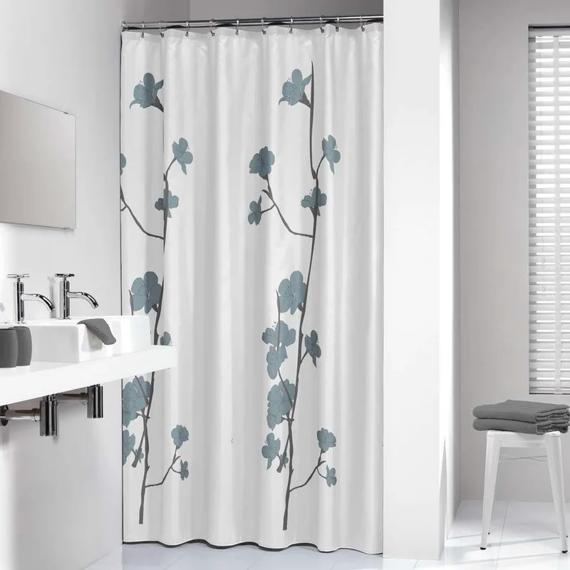 Orchid 180Πx200Υ blue κουρτίνα μπάνιου υφασμάτινη Sealskin