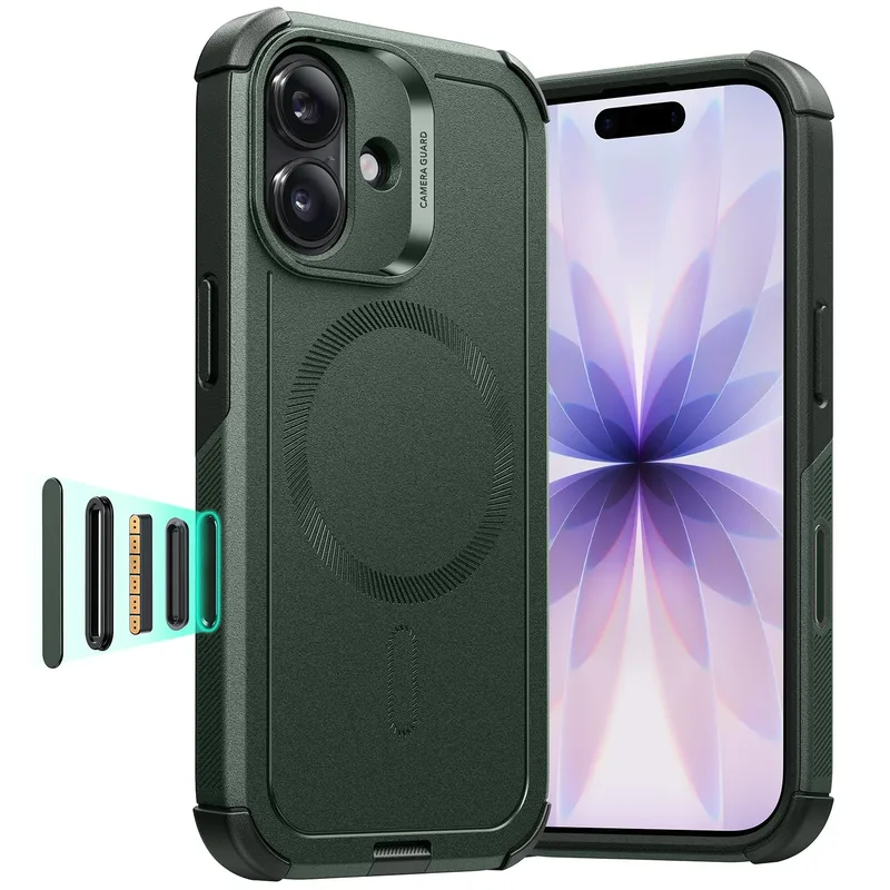 Θήκη ESR Cyber Tough with Camera Control Button Magsafe Green iPhone 17
