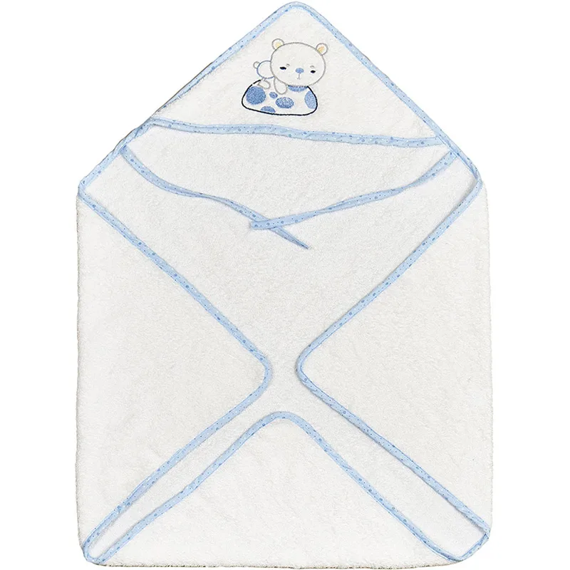 Βρεφική Κάπα 75x75 Κόσμος Μωρού Bear Blue