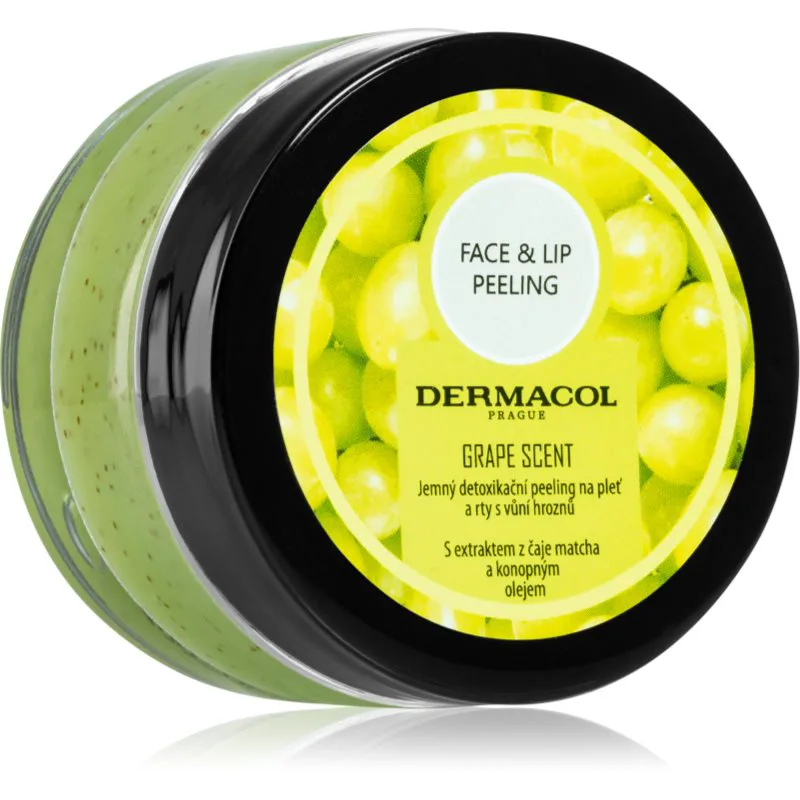 Dermacol Face & Lip Peeling Grape scrub βαθιάς απολέπισης για χείλη και πρόσωπο 50 ml