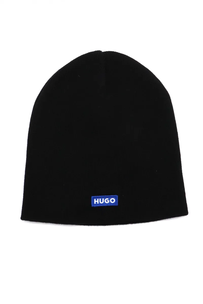 HUGO BLUE ΣΚΟΥΦΟΣ ΠΛΕΚΤΟ LOGO XOVO Β C ΜΑΥΡΟ