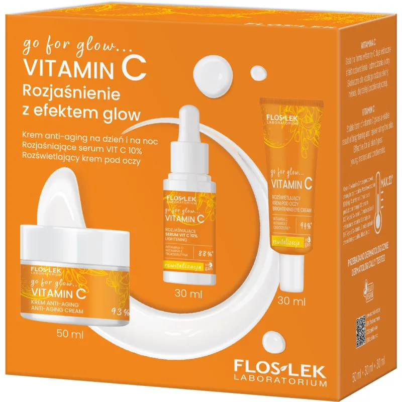 FlosLek Laboratorium Go For Glow Vitamin C σετ δώρου για λαμπρή επιδερμίδα