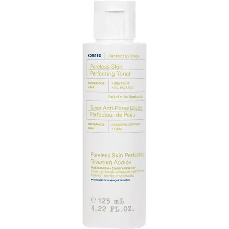 Korres Santorini Grape Poreless Skin Perfecting Toner Τονωτική Λοσιόν Προσώπου Εμπλουτισμένο με Εκχύλισμα από Σταφύλι Σαντορίνης 125ml
