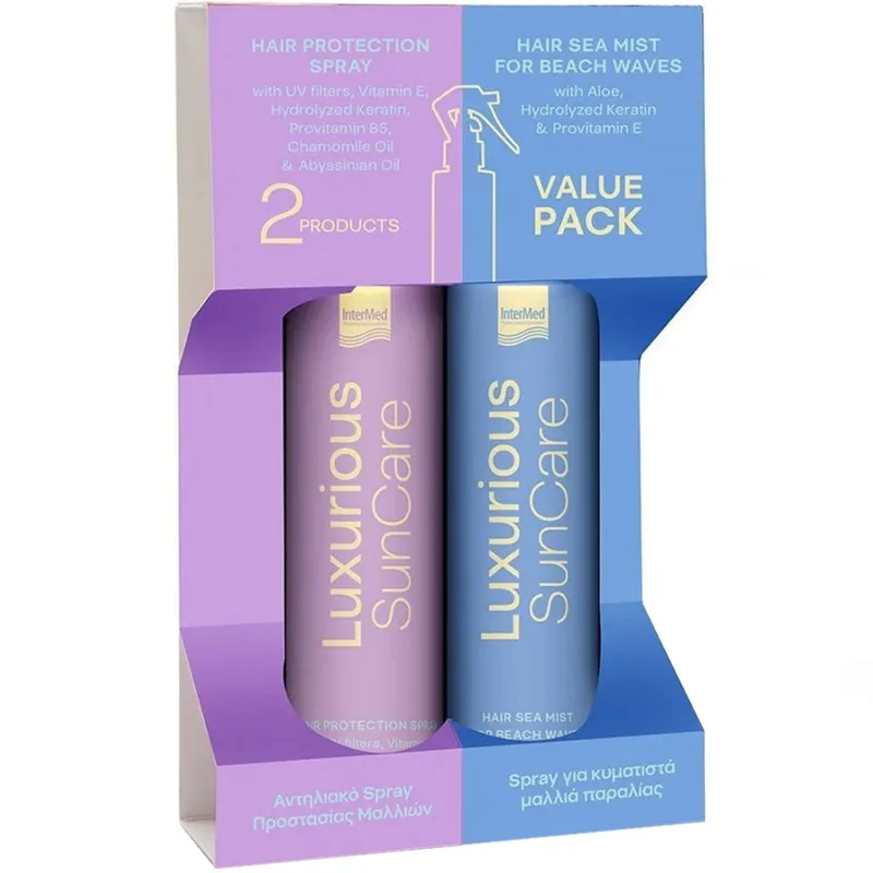 Luxurious Promo Sun Care Hair Protection Spray 200ml & Hair Sea Mist for Beach Waves 200ml