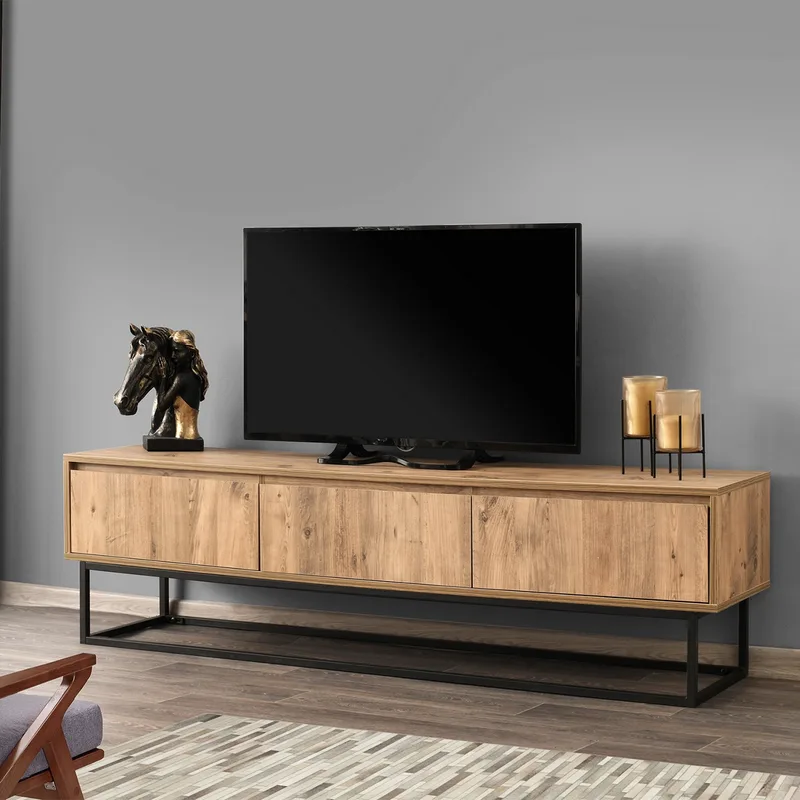 Έπιπλο Τηλεόρασης (180x40x50) A-G Tilsim 854KLN3007 Black Pine