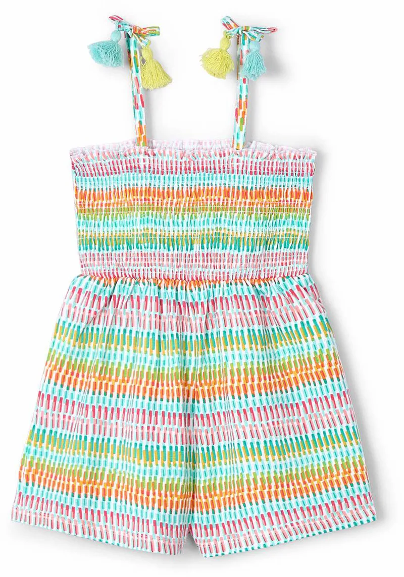 ΦΟΡΜΑΚΙ ΣΦΗΚΟΦΩΛΙΑ MAYORAL GIRL PRINT PLAYSUIT ΤΙΡΚΟΥΑΖ (92 CM)-(2 ΕΤΩΝ)