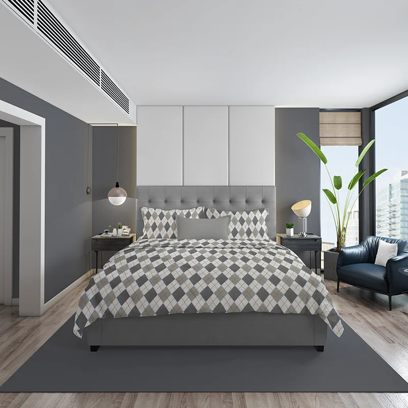 Σεντόνι Φανελένιο Υπέρδιπλο (Σετ 3 Τμχ) 220X240 Dimcol Diamond 328 Χωρίς Λάστιχο (220x240)