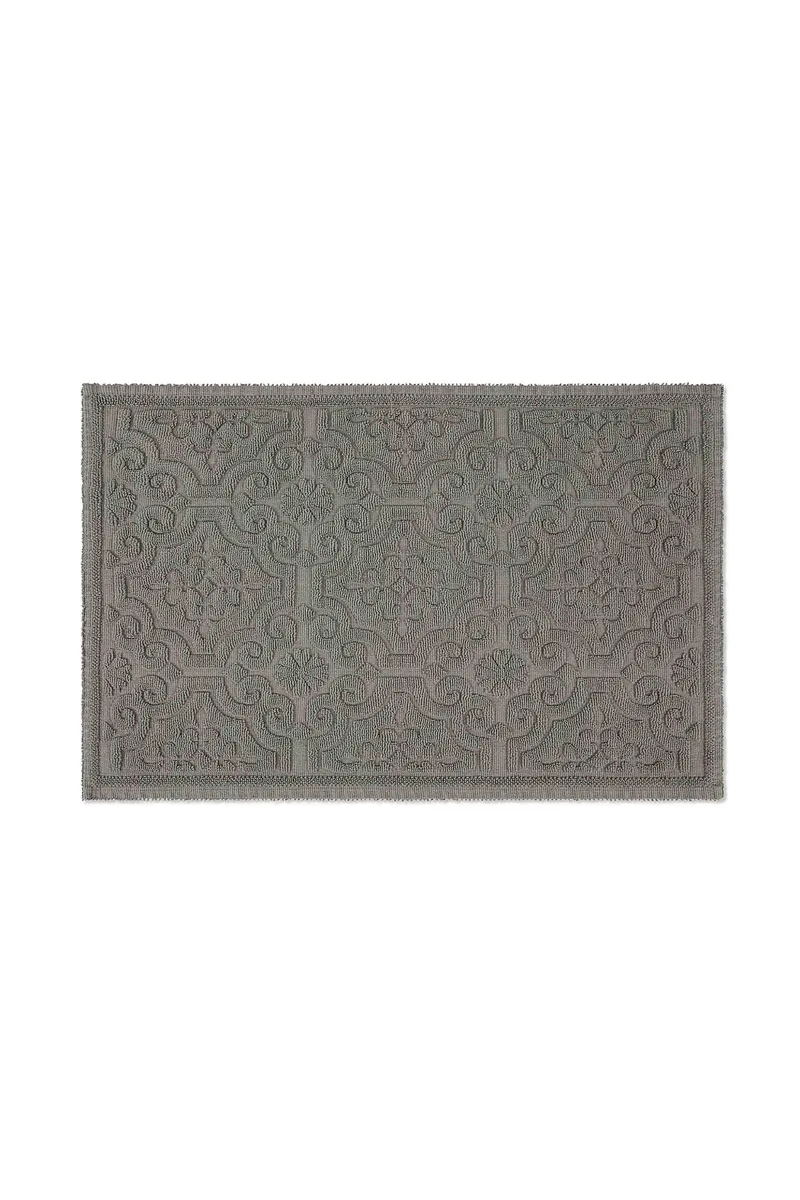 Coincasa χαλάκι μπάνιου με ανάγλυφο σχέδιο 84 x 54 cm - 007359850 Γκρι