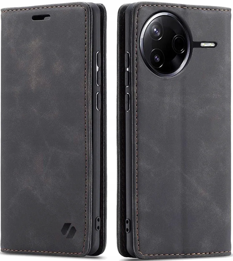 Θήκη Xiaomi Poco F7 Pro Spacecase Wallet Πορτοφόλι - Black (5905719119225)