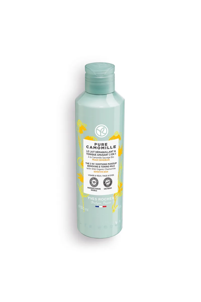 Yves Rocher Pure Camomille 2 In1 Soothing Makeup Removing & Tonic Milk 200 ml - 67000