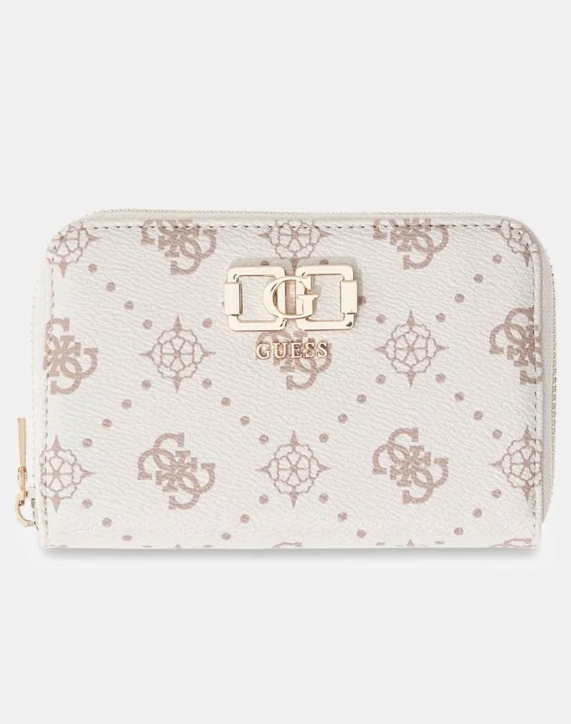 GUESS EMELIE LOGO SLG MED ZIP AROUND ΑΞΕΣΟΥΑΡ ΓΥΝΑΙΚΕΙΟ SWGP9928140-VNO Ecru