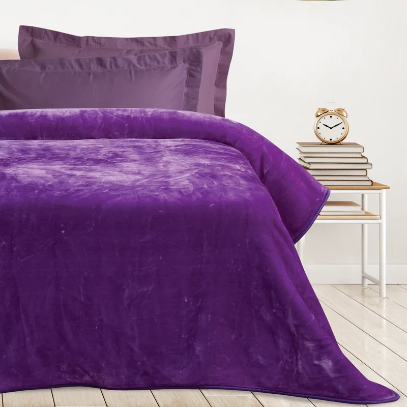Κουβέρτα Velour Μονή 160x220εκ. Blankets 0296 Purple Das Kids (Ύφασμα: Ακρυλικό, Χρώμα: Μωβ) - Das Home - 420577710296