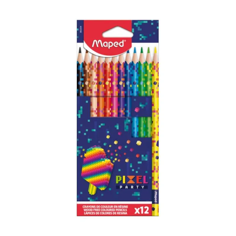 Ξυλομπογιές Maped Pixel Party 862204 12 Tεμάχια