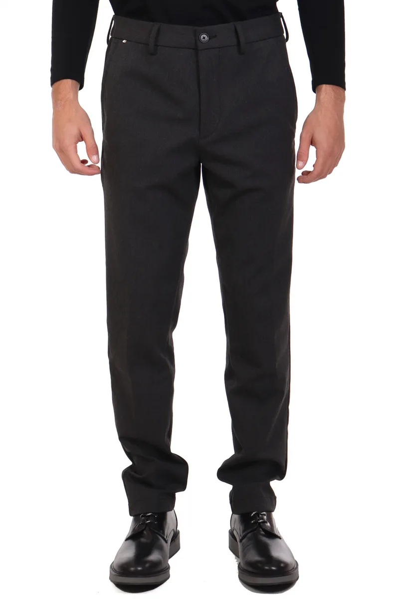 BOSS ΠΑΝΤΕΛΟΝΙ CHINO SLIM FIT H-KAITON ΑΝΘΡΑΚΙ