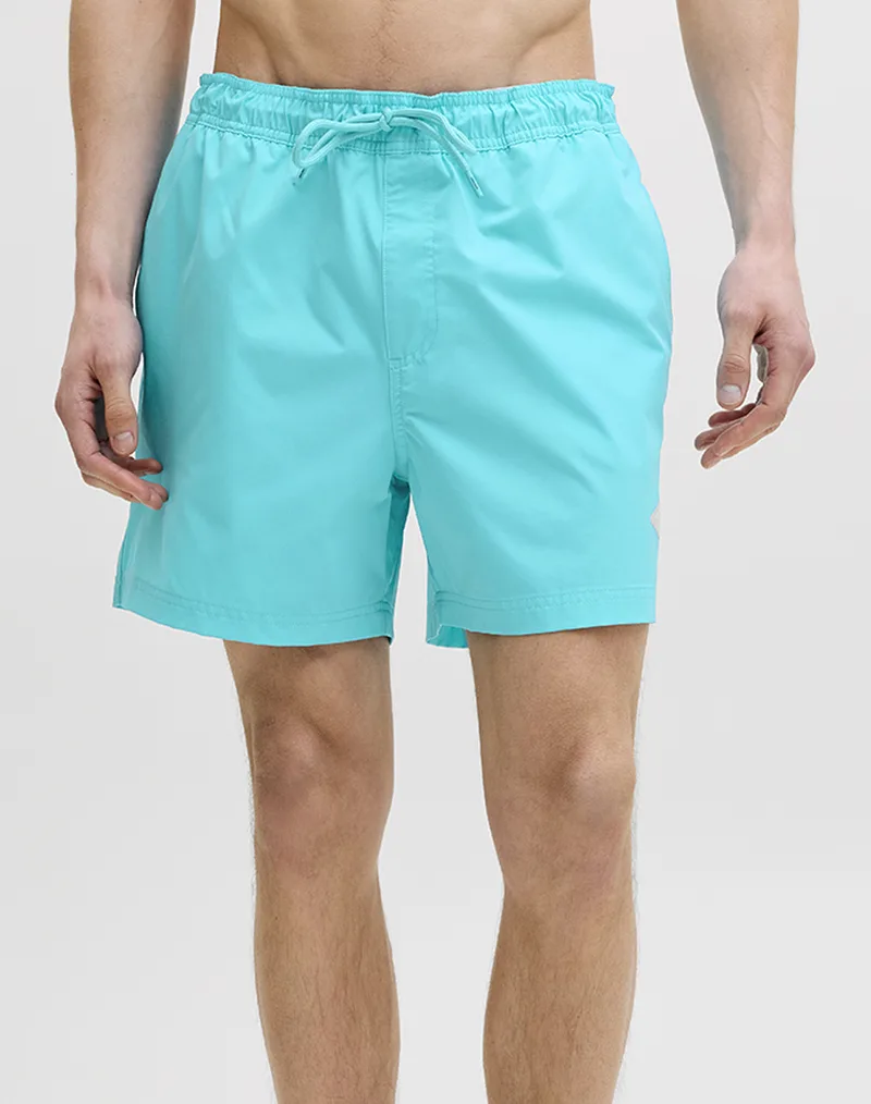 JACK&JONES JPSTMAUI TROPIC SOLID SWIM SHORTS REG SN 12291385-Scuba Blue Veraman