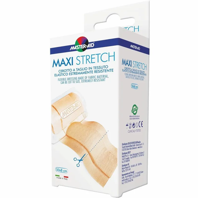 Master Aid Maxi Stretch 50x8cm Αυτοκόλλητο Υποστήριγμα Γάζας σε Καφέ Χρώμα 1 Τεμάχιο