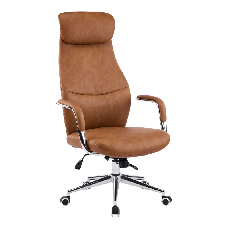 Καρέκλα γραφείου διευθυντή Ferka pakoworld καφέ pu 64x71x120-128εκ - PAKO WORLD - 033-000038