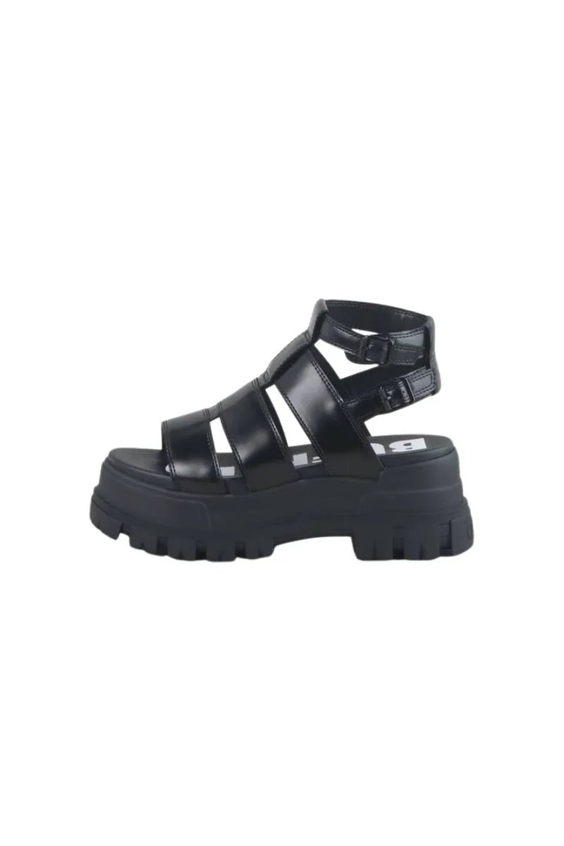 BUFFALO σανδάλια γυναικεία ASPHA GLD - Μαύρο-1602025-BLACK