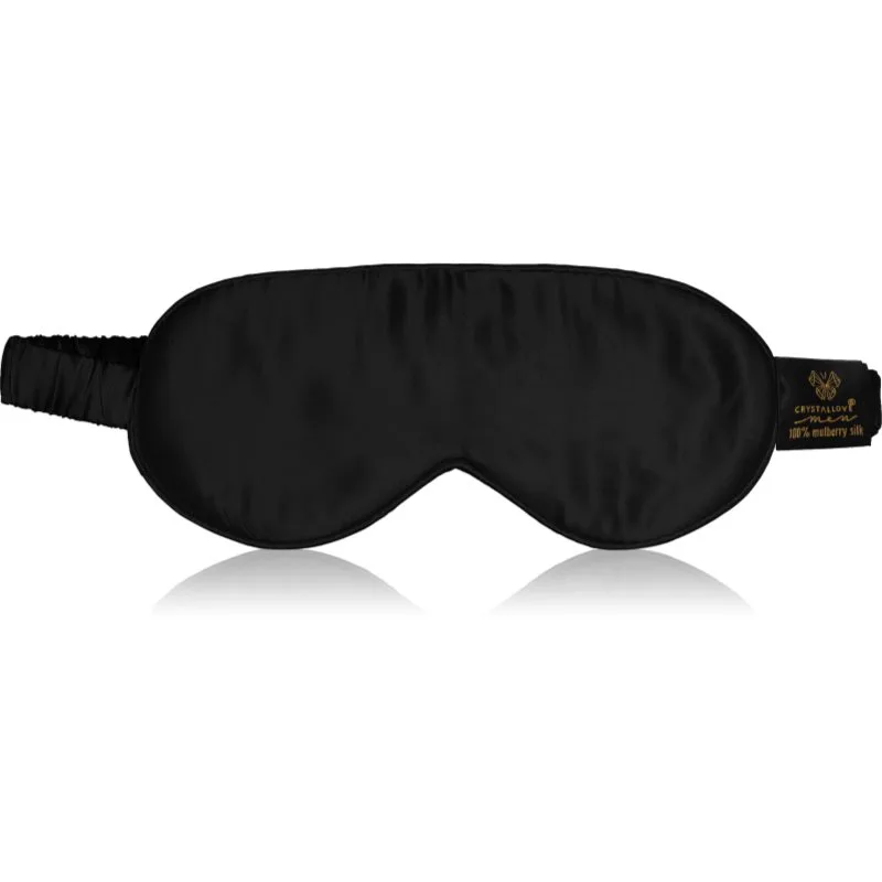 Crystallove Silk Eye Mask Μάσκα ύπνου Black 1 τμχ