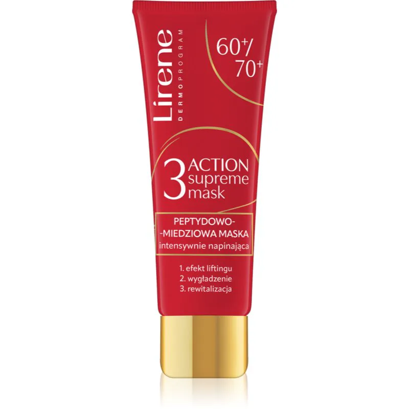 Lirene 3 Action Supreme Mask Μάσκα ανόρθωσης και σύσφιξης για ώριμη επιδερμίδα προσώπου 50 ml