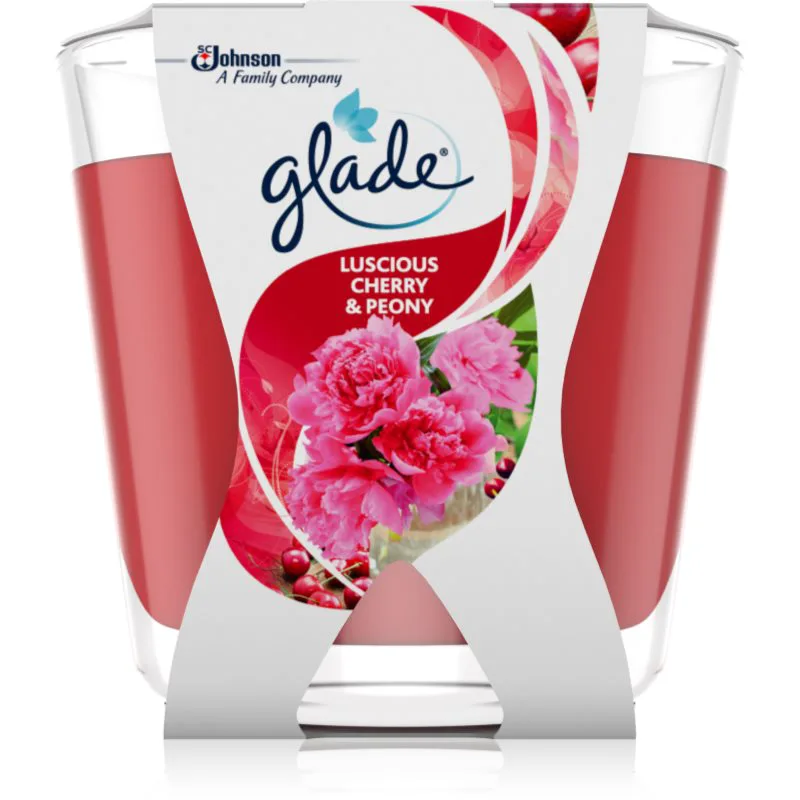GLADE Luscious Cherry & Peony αρωματικό κερί 70 γρ