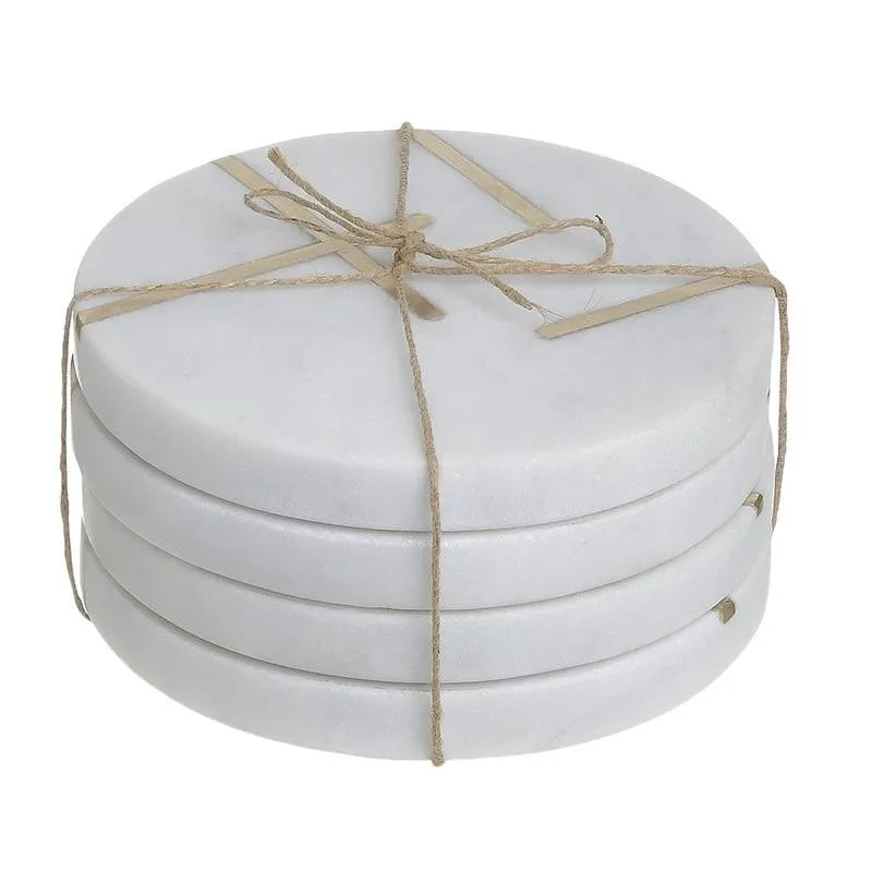 Secret De Gourmet Σουβέρ Σετ 4Τμχ. Μάρμαρο 10cm White