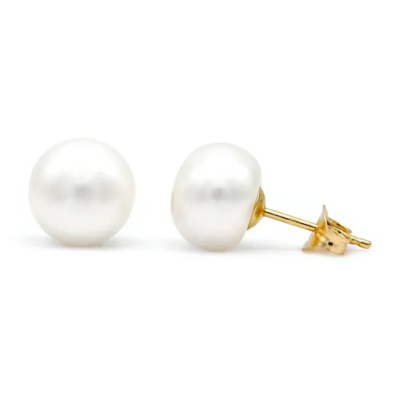 TBS Creations Σκουλαρίκια με μαργαριτάρια Fresh Water Pearl από χρυσό 14 καρατίων BSE110734
