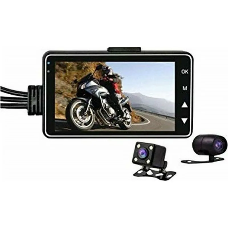 TR-608026 Σετ Κάμερα DVR Μοτοσυκλέτας 1080P με Οθόνη 3" & Κάμερα Οπισθοπορείας