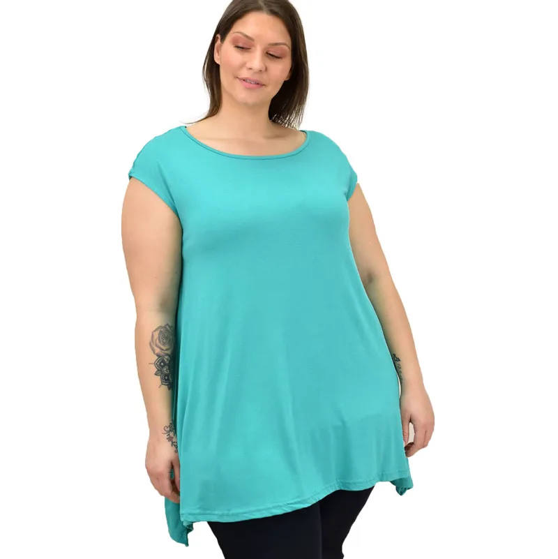 Γυναικεία μπλούζα μονόχρωμη oversized Βεραμάν 19155