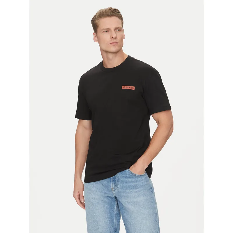 Calvin Klein T-Shirt Overlay Print K10K114158 Μαύρο Regular Fit