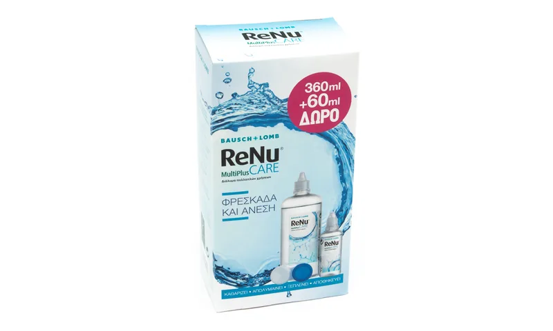 BAUSCH & LOMB ΥΓΡΟ ΦΑΚΩΝ BAUSCH & LOMB RENU MULTIPLUS 360ml+60ml RENU MULTIPLUS