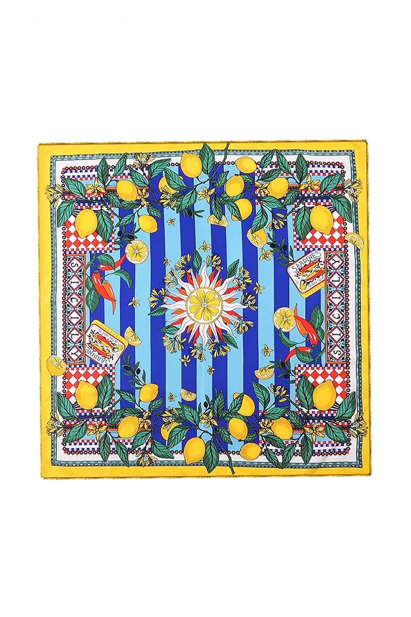 Wild Paris γυναικείο φουλάρι "Sicily Grand" - SICILY/GRAND/FOULARD/SS25 Μπλε