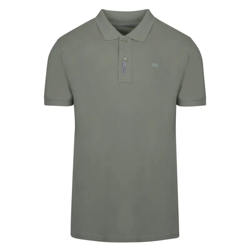 Brand New Polo Double Pique Ανοιχτό Χακί 100% Cotton (Regular Fit)