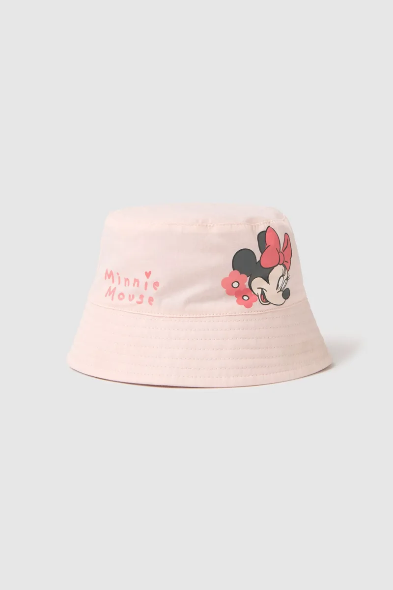 OVS βρεφικό καπέλο bucket με κέντημα Minnie Mouse - 002268379 Ροζ