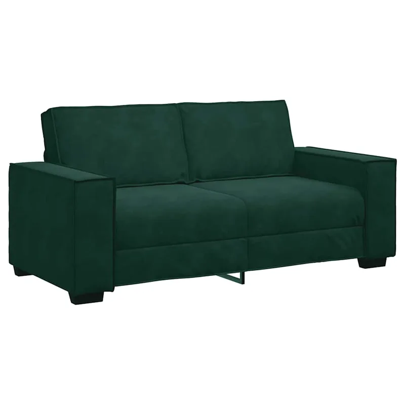 vidaXL Διθέσιος Καναπές Σκούρο Πράσινο 180x78x84 εκ. Βελούδο