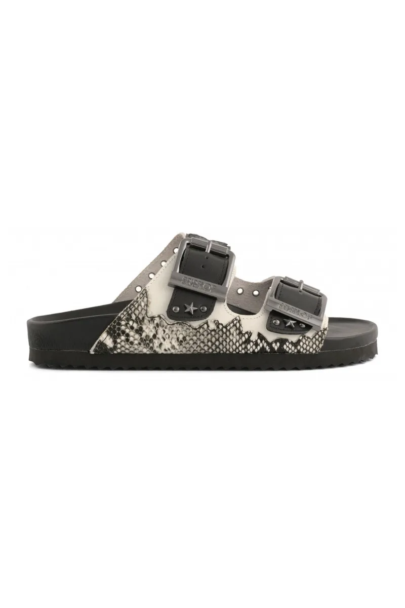 COLORS OF CALIFORNIA Σανδάλια - Πέδιλα TEXAN TWO-STRAP SANDAL - BLACK-HC.BIO604-BLACK