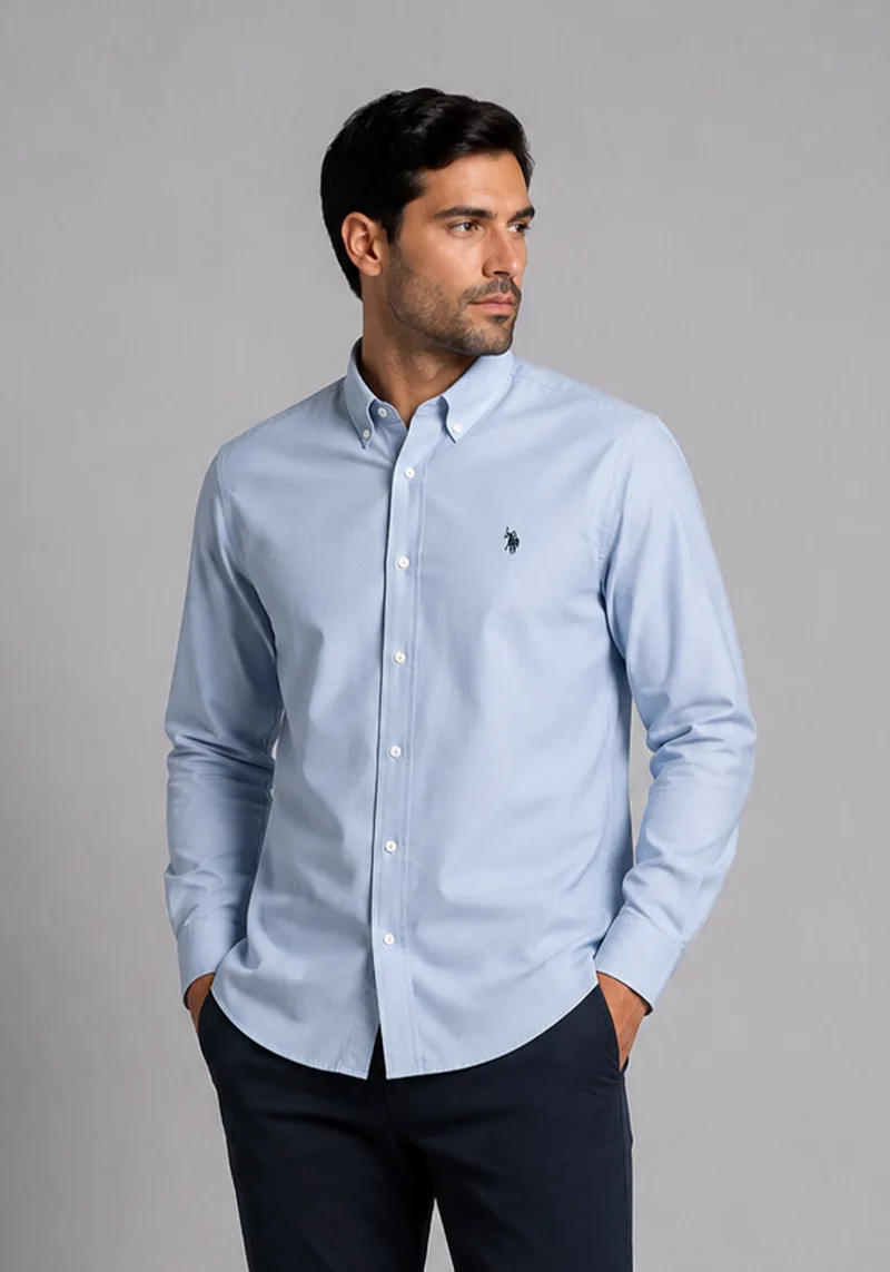 U.S Polo Assn Πουκάμισο Vic - 79920 47084 137 Light Blue