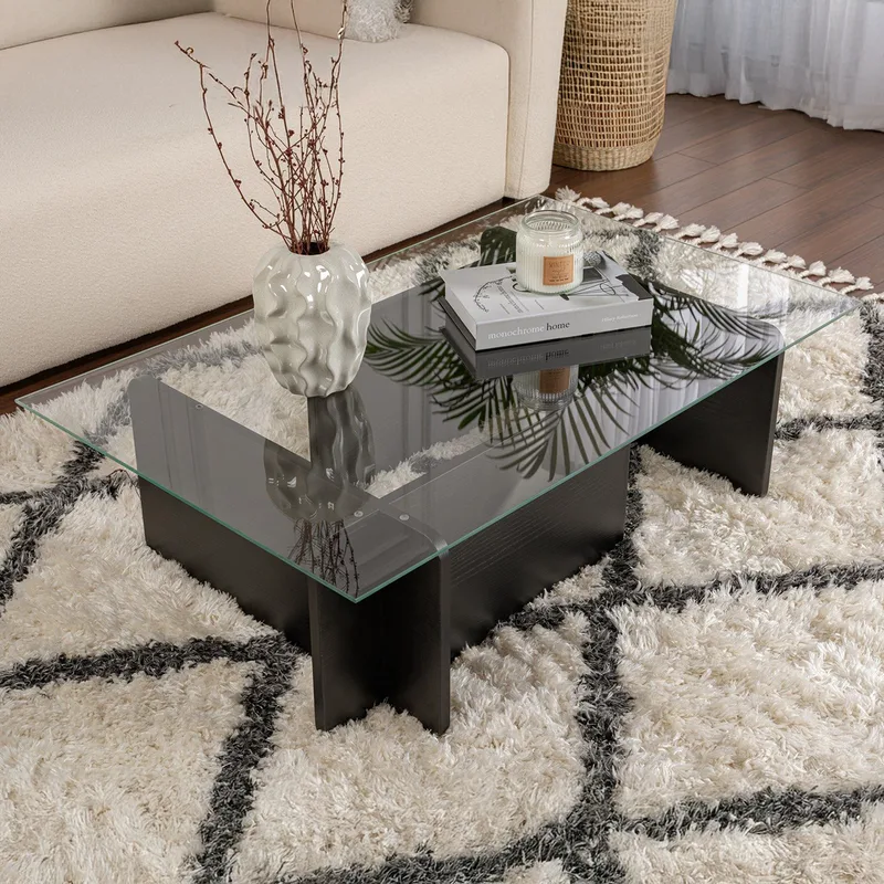 Τραπέζι Σαλονιού Flavio - Wooden Black 353Nrd1111 (105x30x65)