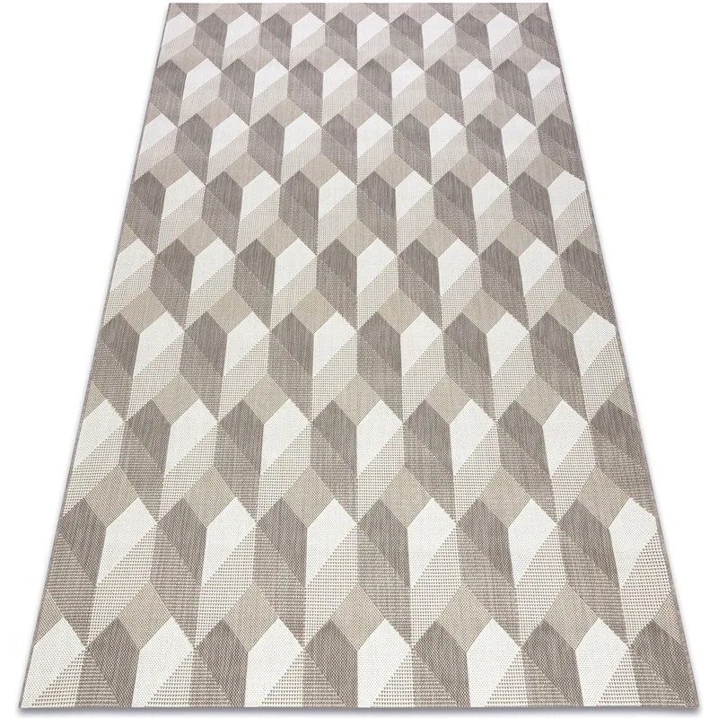 Χαλιά Rugsx Χαλί FLAT 48624/686 σιζάλ - 3d κύβος 200x290 cm