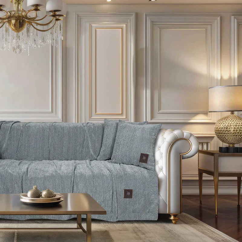 Ριχτάρι Chenille Διθέσιου 180x250εκ. Essential 3947 Grey Greenwich Polo Club (Χρώμα: Γκρι, Ύφασμα: 90% Chenille-10% Polyester) - Greenwich Polo Club - 206182503947