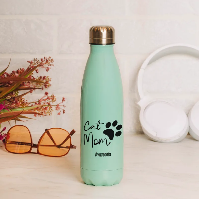 Cat Mom - Μπουκάλι Θερμός 500ml - Μέντα