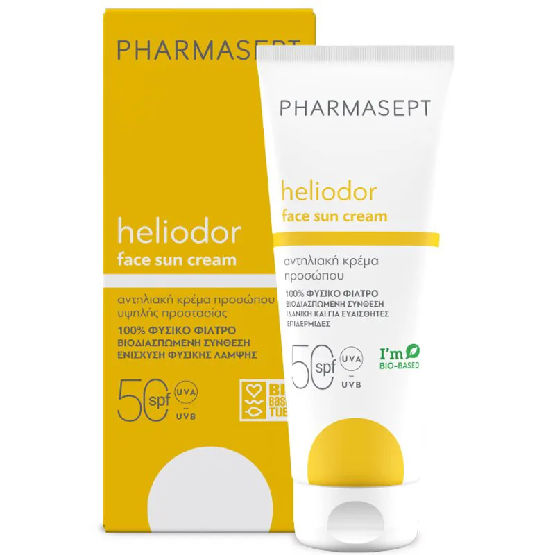 Pharmasept Heliodor Face Sun Cream Spf50 Κρέμα Υψηλής Αντηλιακής Προστασίας Προσώπου & Ντεκολτέ 50ml